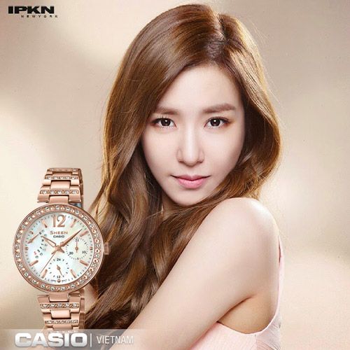 Đồng hồ Casio Sheen SHE-3043PG-7A Mặt số cách điệu và nữ tính